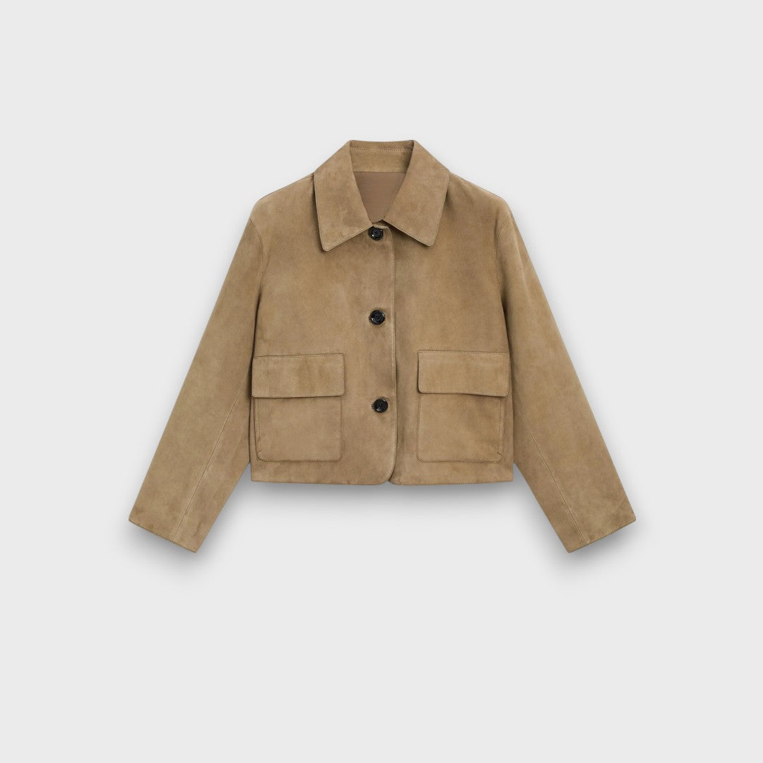 Naomi | Elegant Suede JacketWith Classic Cut