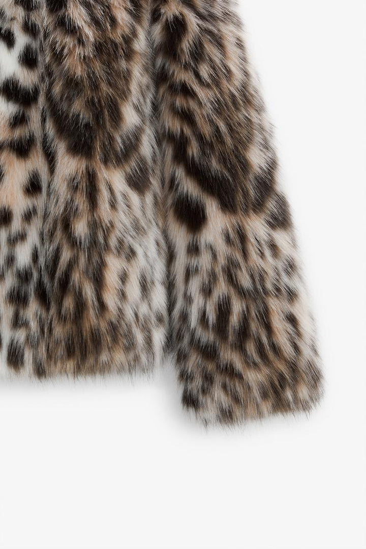 Raquel | Leopard Print Faux Fur Jacket