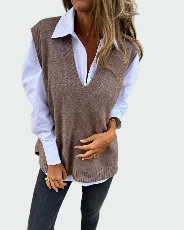 Hilda | Sleeveless Knitted Sweater