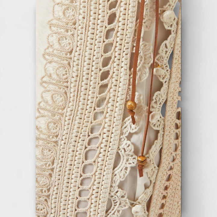 Mira - Woven Hollow Organza Maxi Dress