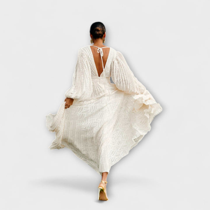 Elsa - Cream Maxi Dress by Allegory