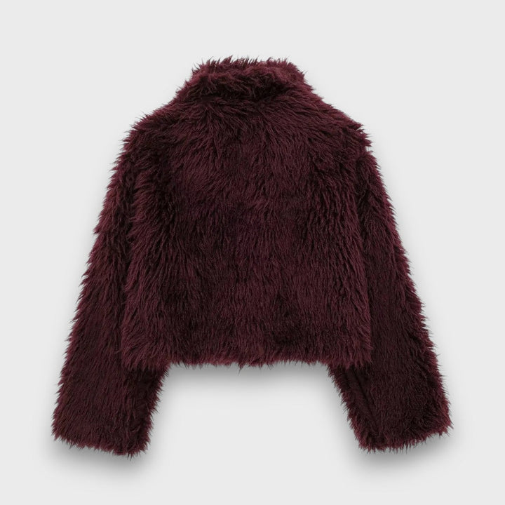 Mile | Luxury Eco-Fur In Deep Bordeaux