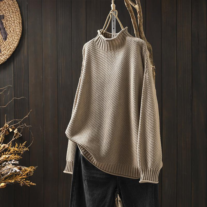 Noa - Trendy boucle knit oversized sweater for a chic and casual style