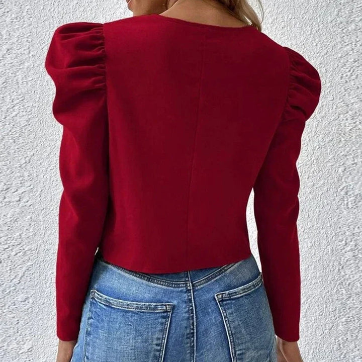 Milava™ | Stylish Short Jacket with Puff Sleeves