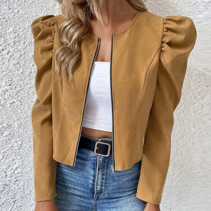 Milava™ | Stylish Short Jacket with Puff Sleeves