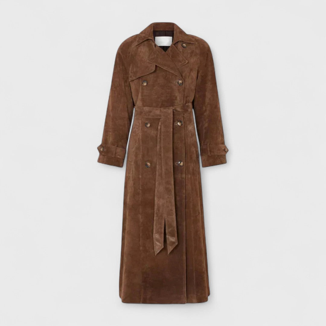 Veronika | Elegant High-Collar Trench Coat