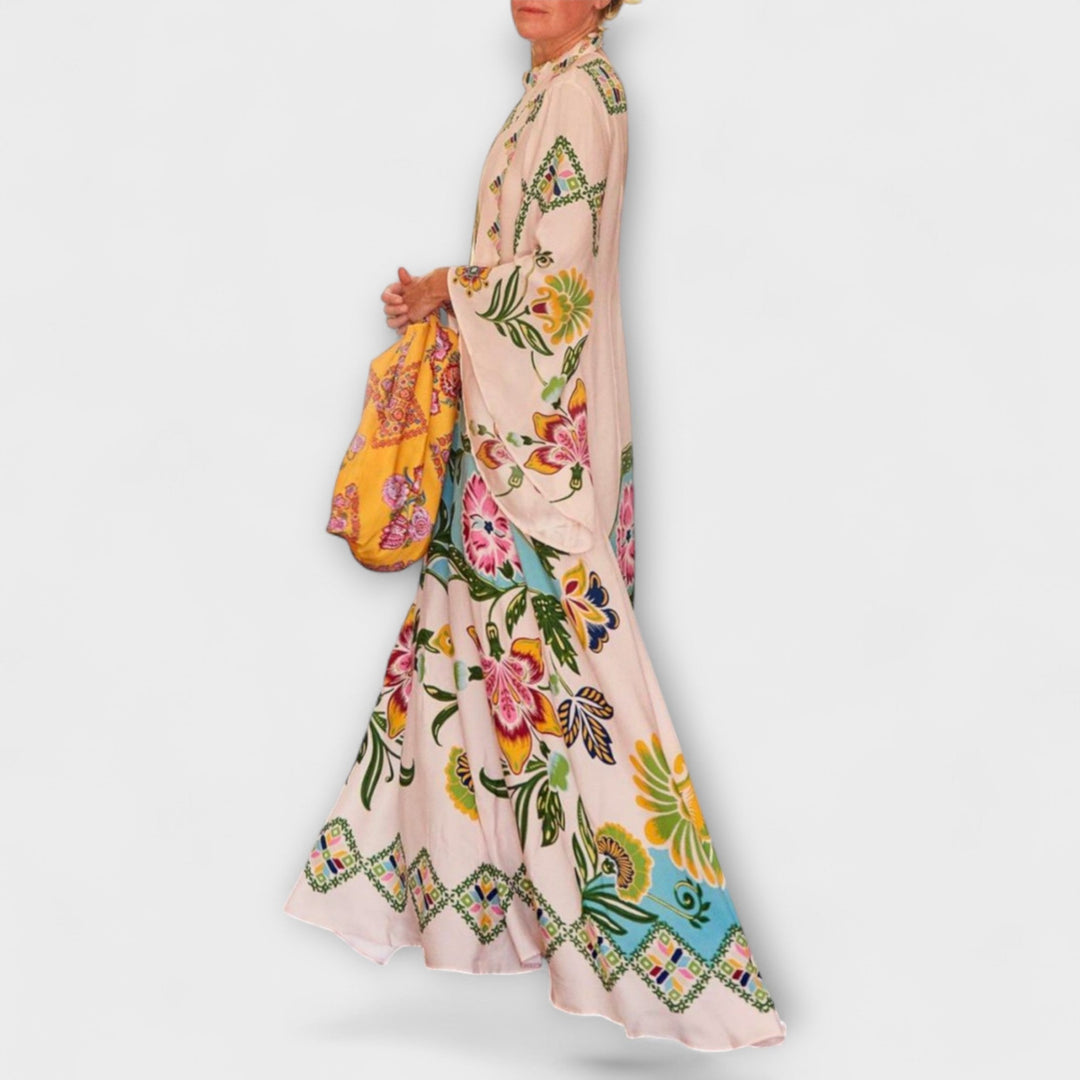 Lisa - Elegant Maxi Dress with Floral Print and Flowing Design