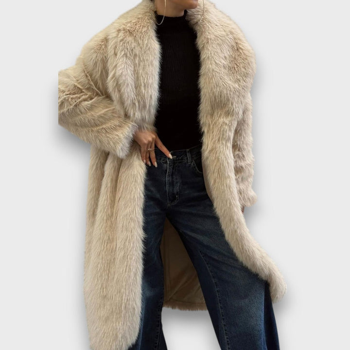 Liviane | Maxi Faux Fur Coat with Couture Flair